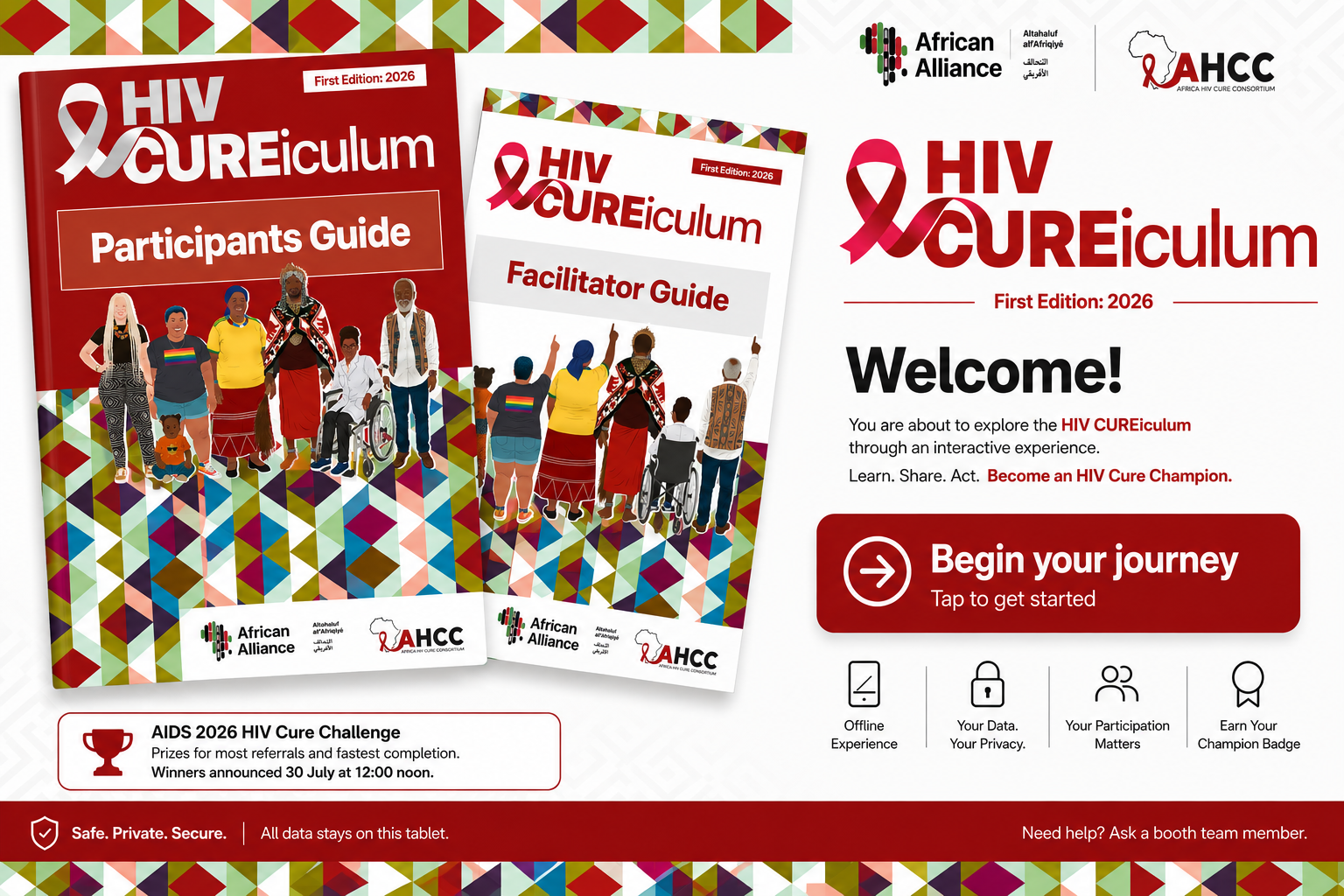 HIV CUREiculum Participants Guide, Facilitator Guide and welcome screen